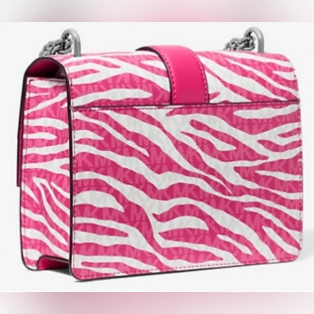 Michael Kors Greenwich Zebra Print Crossbody and Wallet Set NWT